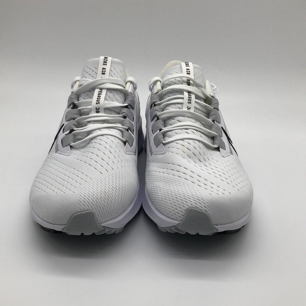Nike Air Zoom Pegasus 38 Shoes Men's White Black (CW7356-100) - Picture 2 of 5